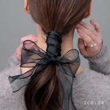 ポニーフック リボン オーガンジー | CREAM-DOT | 詳細画像1