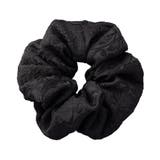 ブラック | シュシュ ヘアゴム ジャガード風 | CREAM-DOT