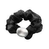 ブラックシルバー | シュシュ メタル オーガンジー | CREAM-DOT