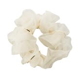 アイボリー | シュシュ オーガンジー 透け感 | CREAM-DOT