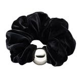 シルバー | シュシュ ベロア ベルベット | CREAM-DOT