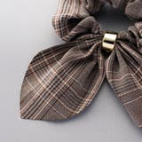 シュシュ スカーフリボン グレンチェック柄 | CREAM-DOT | 詳細画像4 