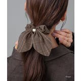 シュシュ スカーフリボン グレンチェック柄 | CREAM-DOT | 詳細画像5 