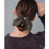 シュシュ スカーフリボン グレンチェック柄 | CREAM-DOT | 詳細画像6 