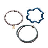 グリーン | 3点セット ヘアゴム ラメ | CREAM-DOT