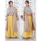 フレアスリーブノーカラーロング丈着流しとろみトレンチコート | TEANY | 詳細画像3