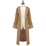 CAMEL | フレアスリーブノーカラーロング丈着流しとろみトレンチコート | TEANY