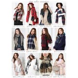 (大判チェックストール)マフラー レディース ストール | curvy's  | 詳細画像3 