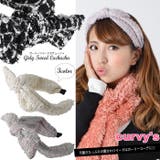 (ガーリーツイードカチューシャ)カチューシャ ヘアアクセサリー ヘアーアクセサリ… | curvy's  | 詳細画像1 