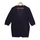 12.グレー | ロングカーディガン vネック パールボタン | curvy's