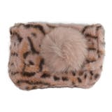 04.レオパードピンク | (フェイクファーポンポン付きミニショルダーバッグ)ショルダーバッグ レディース … | curvy's 