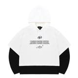 WHT×BLK(ホワイト×ブラック) | OY オーワイ レイヤードデザインプルオーバーパーカー | DAESE TOKYO
