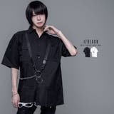 izBLACKストラップチェーン付きデザインシャツ 全2色 シャツ | ililil | 詳細画像1 