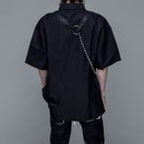 izBLACKストラップチェーン付きデザインシャツ 全2色 シャツ | ililil | 詳細画像4 