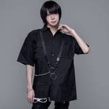 izBLACKストラップチェーン付きデザインシャツ 全2色 シャツ | ililil | 詳細画像2 