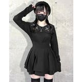 ililil地雷ちゃんのクロス刺繍キラキラリブカットソー 全1色 スカラップ襟 | ililil | 詳細画像4