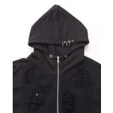 ililil【イルイルイル】ニット切り替えダメージジップパーカー 全1色 パーカ… | ililil | 詳細画像11 