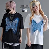 izBLACK【イズブラック】フリンジデニムパッチバタフライTシャツ 全2色 T… | ililil | 詳細画像1 