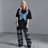 izBLACK【イズブラック】フリンジデニムパッチバタフライTシャツ 全2色 T… | ililil | 詳細画像9 