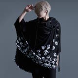 NOVESSELドレープフードスカル総柄ポンチョ 全1色 Tシャツ | ililil | 詳細画像7
