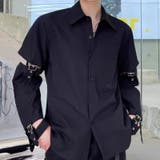 NOVESSELネクタイ付きセパレート長袖シャツ 全1色 ブラック | ililil | 詳細画像4 