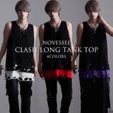 NOVESSELクラッシュ加工フェイクレイヤードタンクトップ 全4色 タンクトップ | ililil | 詳細画像1