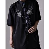 "NOVESSEL【ノベセル】花柄ジャカードネクタイ付き半袖シャツ/全1色" | ililil | 詳細画像3