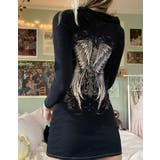 NOVESSELフード付きプリントジップアップ長袖カットソー 全1色 ロンT | ililil | 詳細画像3