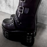 YOSUKE【ヨースケ】レディースデザインベルトスタッズプラットフォームブーツ … | ililil | 詳細画像8 