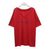 レッド | Tシャツ トップス Vネック | DAILY NJ