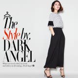 韓国ファッション ボーダーニットトップス 7分袖ホワイト | DarkAngel | 詳細画像5 