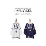 韓国ファッション 刺繍ブラウス チュニックトップス9分袖 | DarkAngel | 詳細画像4 