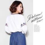 韓国ファッション 刺繍ブラウス チュニックトップス9分袖 | DarkAngel | 詳細画像13 