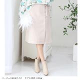 韓国ファッション サイドリボンラップ風セミタイトスカート レディース | DarkAngel | 詳細画像3 