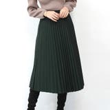 グリーン | 韓国ファッション プリーツスカート ロングスカート | DarkAngel