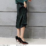 韓国ファッション アコーディオンプリーツベロアスカート レディース | DarkAngel | 詳細画像3 