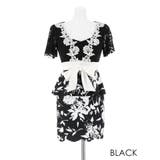 フラワープリントレースフレアタイトミニドレス | Dazzy | 詳細画像13 