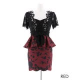 フラワープリントレースフレアタイトミニドレス | Dazzy | 詳細画像14 