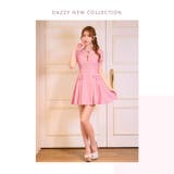 グリッターリボンブローチ付き半袖プリーツAラインミニ丈キャバドレス[SML 3サ… | Dazzy | 詳細画像22 