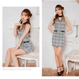 [谷間魅せ]大胆ホール×チェック柄シアーアメスリのタイトミニ丈キャバドレス[SM… | Dazzy | 詳細画像28 