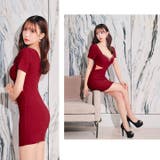 [伊藤桃々着用]ウエストカットで美くびれ強調♪パールビジューが谷間を彩るタイトミ… | Dazzy | 詳細画像25 