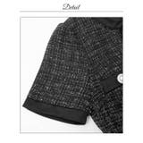 輝くグリッターツイード×首元リボンのファスナー付きタイトミニ丈キャバドレス[SM… | Dazzy | 詳細画像20 