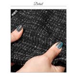 輝くグリッターツイード×首元リボンのファスナー付きタイトミニ丈キャバドレス[SM… | Dazzy | 詳細画像23 