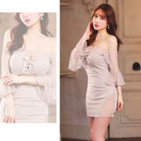 レースアップと肌魅せレースがSEXYデコルテオフショルタイトミニ丈キャバドレス[… | Dazzy | 詳細画像25 