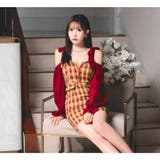 [伊藤桃々着用]胸元ジップ×シフォン長袖♪あざとく視線奪うリボンオフショルチェッ… | Dazzy | 詳細画像21 