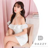 [伊藤桃々着用]美デコルテ魅せができるフロントクロス×煌めくビジューのオフショル… | Dazzy | 詳細画像21 