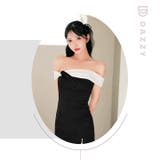 大胆オフショルでデコルテ美人に♪モノトーンバイカラー×裾ジップスリットがクールな… | Dazzy | 詳細画像23 