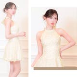 トレンドの私服風デザイン♪ドット柄フレアAラインミニ丈キャバドレス[XS~M 3… | Dazzy | 詳細画像20 