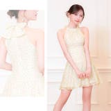 トレンドの私服風デザイン♪ドット柄フレアAラインミニ丈キャバドレス[XS~M 3… | Dazzy | 詳細画像21 