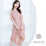 シフォン&ビジューが今っぽい♪大人ピンクの上品膝丈フリルマーメイドドレス[SML… | Dazzy | 詳細画像20